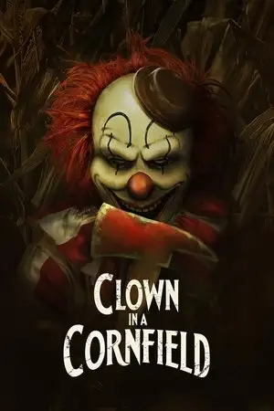 Clown dans un champ de maïs